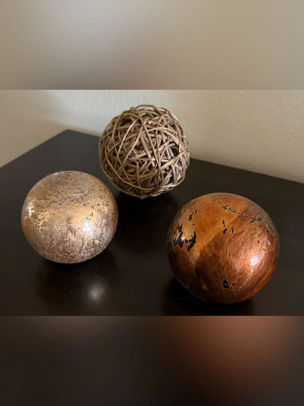 Pier 1 Decorative Orbs Set of 3 | 4” Spheres Home Decor